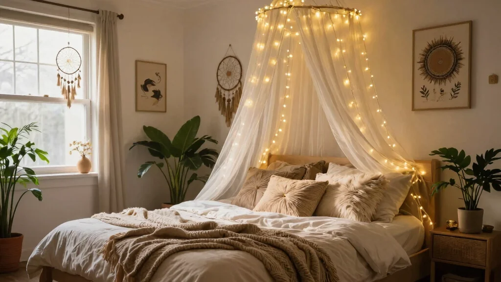 7 Fairy Light Canopy Ideas for a Magical Bed