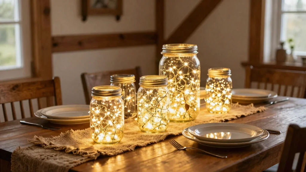 7 Mason Jar Light Ideas for a Rustic Cozy Glow