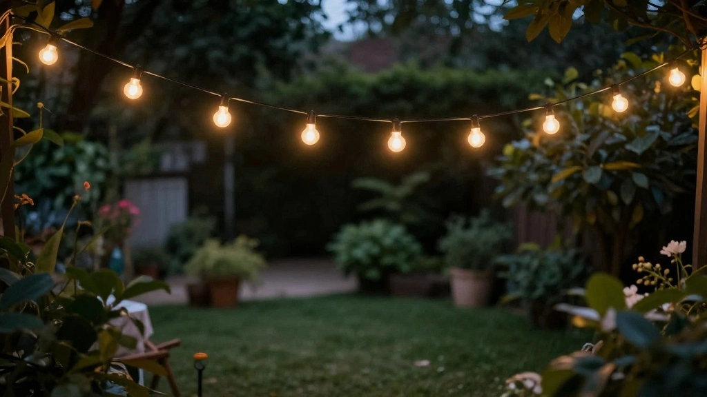 How to Hang Outdoor String Lights Across a Yard