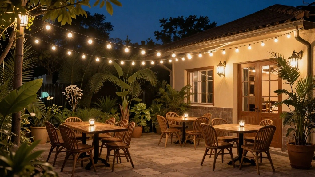 How to Hang String Lights on a Patio Without Trees